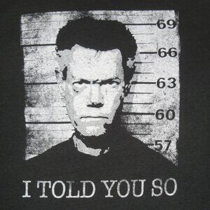 SOUTHERN SOUL RANDY TRAVIS MUGSHOT I TOLD YOU SO - BLACK XL T-SHIRT L362